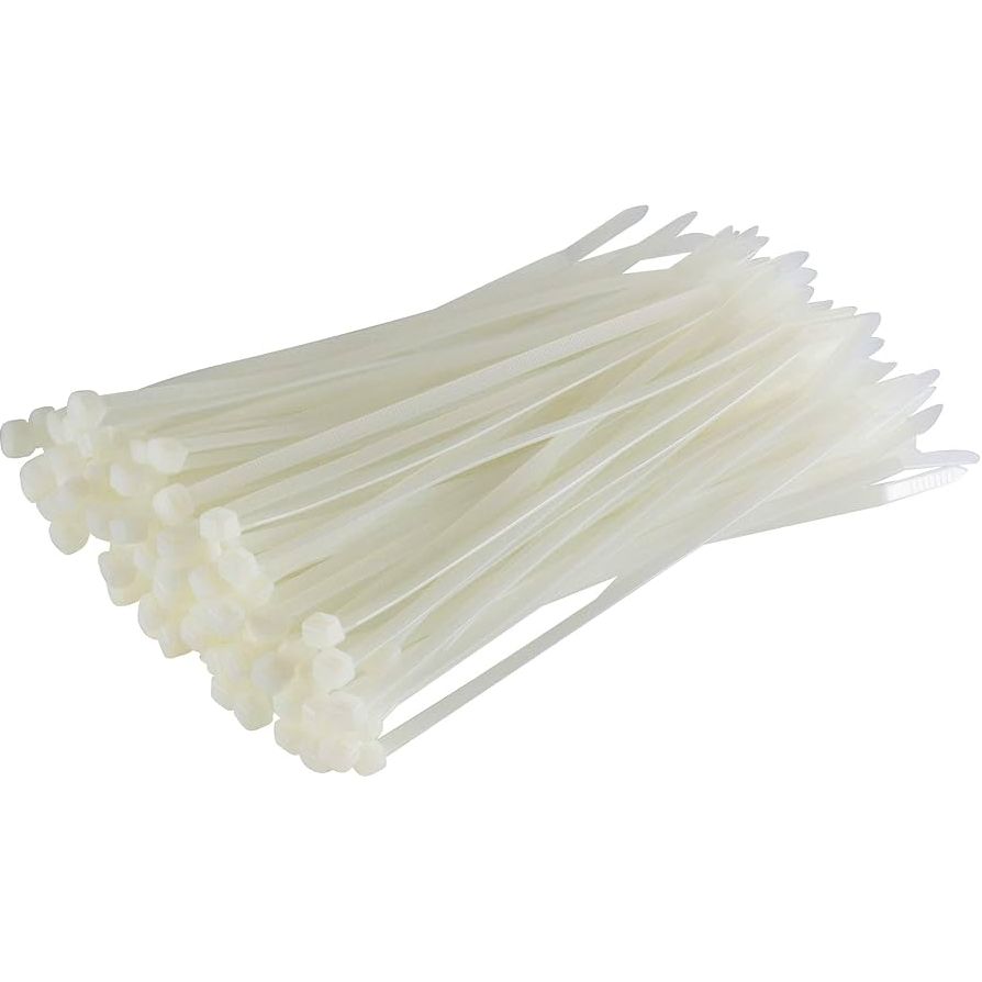 Carco Cable Tie White 100pcs, 4.8mm X 250mm