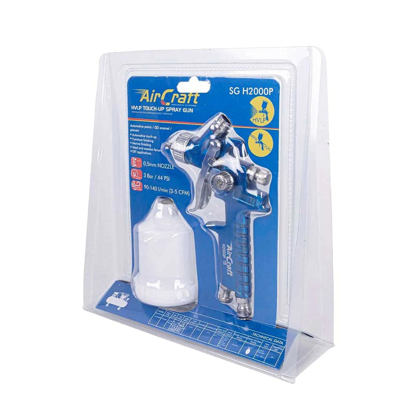 SPRAY GUN TOUCH UP 0.5MM NOZZLE BLISTER PACK