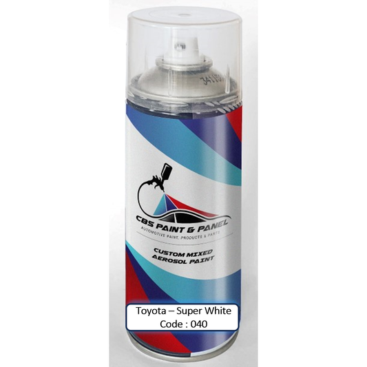 Aerosol Toyota Super White - 040 - Basecoat or 2K