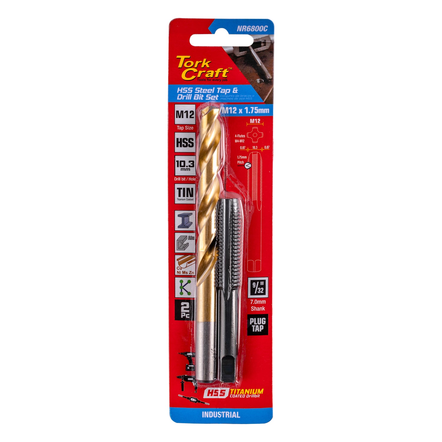 TAP HSS 12X1.75 & DRILL 10.3MM 2PC SET – CBS Paint & Panel