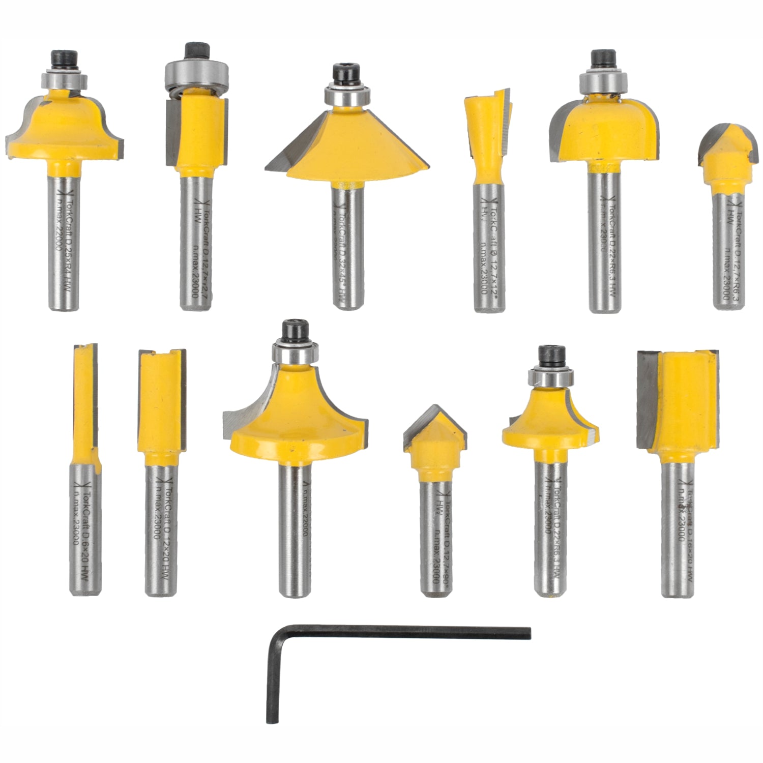 ROUTER BIT SET 12PC 1/4' STRAIGHT & PROFILE – CBS Paint & Panel