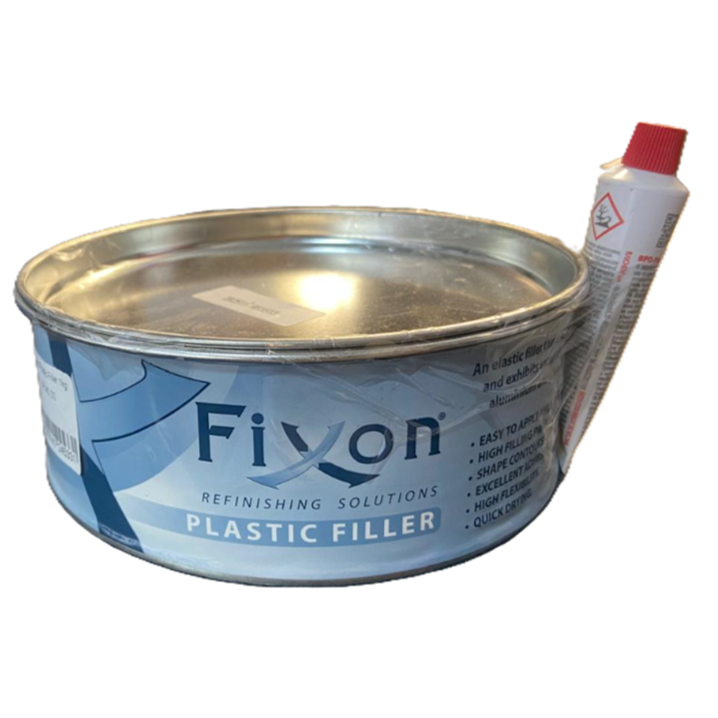 FIXON PLASTIC FILLER 1KG + PASTE HARDNER 1KG